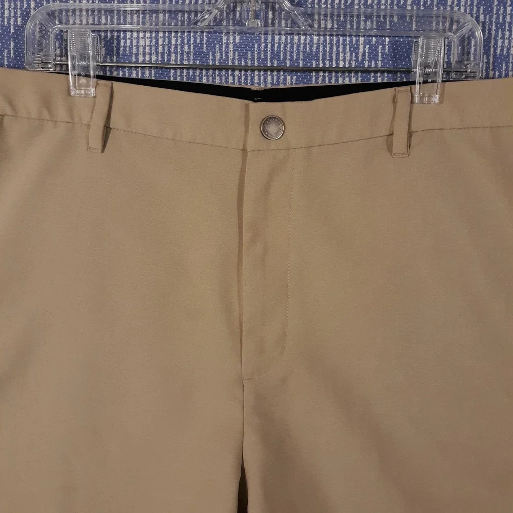 Bonobos Shorts Mens 40 x 9 Beige Flat Front Golf Athletic Chino Slash Pockets